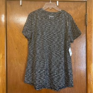 Reebok Men’s Sport Speedwick Black/White/Gray Print Short Sleeve Crewneck Tee